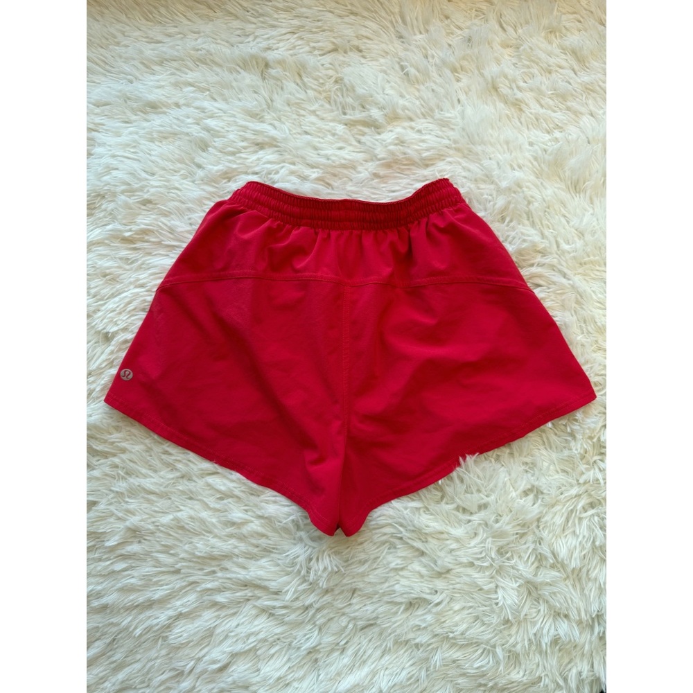 Lululemon | Pace Rival High-Rise Short 3” | Red Glow | Size 4 - Picture 2 of 9